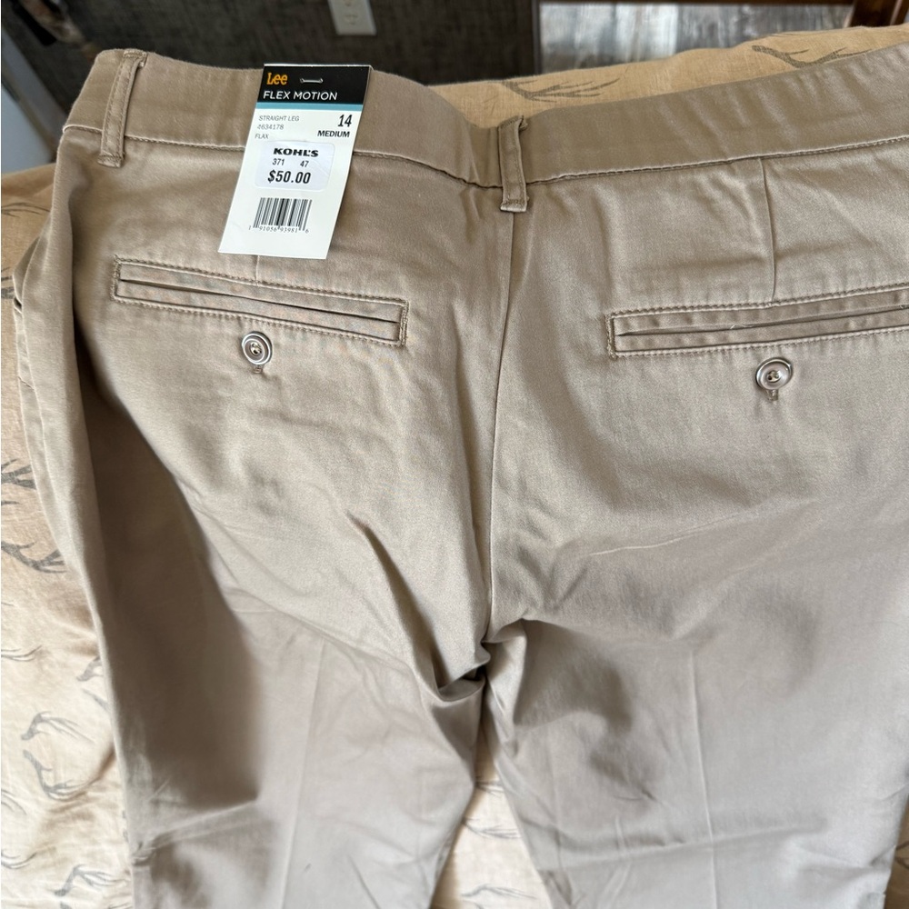 Lee Womens Flex Motion Tan Chinos